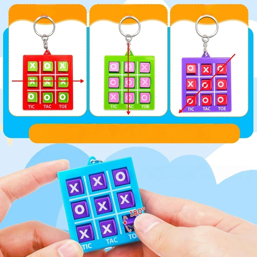 Fun 6/12/18Pcs Tic Tac Toe Game Keychains Set for Birthday Wedding Valentine's Day New Year Carnival Party Favors Pinata Fillers