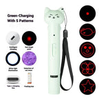 Cat Toy USB Rechargeable Interactive Pet Light Stick Multi Pattern Infrared Funny Cat Chaser Exercise Training Toy