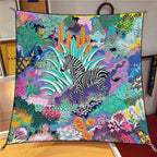 New 90cm Medium Square Scarf Desktop Printing Exquisite Right-angle Crimped High-quality Twill Women's Headscarf Shawl