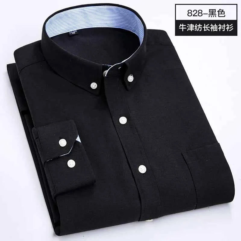 Men's long sleeve shirt Spring summer autumn winter Oxford woven slim free ironing comfortable soft casual fashion simple work