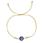 Go2boho New In Enamel Evil Eye Rope Friendship Bracelet Adjustable Women Men Kids Summer Jewelry