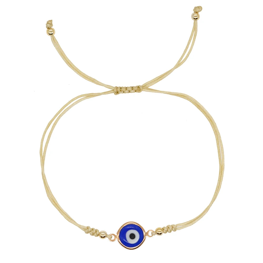 Go2boho New In Enamel Evil Eye Rope Friendship Bracelet Adjustable Women Men Kids Summer Jewelry