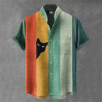 Summer Men's Short Sleeve Shirt Art Octopus Pattern 3D Printed Linen Short Sleeve Men's Shirt Casual Hawaiian Top