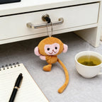 Long Tailed Monkey Keychain Cartoon Plush DIY Doll Pendant Backpack Accessory Gift for Children Girls