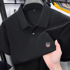 Men's Summer Luxury Brand Cotton 100% Polo Shirt Lapel Printing Short Sleeves T-Shirt Business Leisure Ventilate Men's Clothing