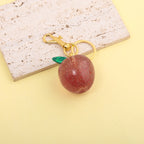Fashion Apple Keychain Cute Crystal Red Apple Pendant Keyring For Backpack Decoration Exquisite Accessories Gifts