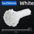 100 PCS Self-locking plastic nylon tie 100 PCS black cable tie fastening ring cable tie zip wraps strap nylon cable tie set