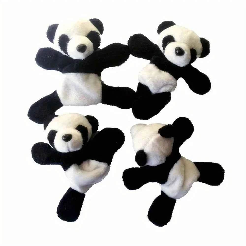 Cute Soft Plush Panda Magnet - Oval Fabric Whiteboard & Fridge Decor, Perfect for Gifting and Organizing
