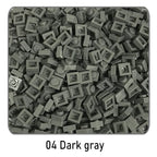 100Pcs DIY Bricks Parts 3024 1x1 Plate Educational Tech Construction Assmble Compatible Block Parts Toys for Child Kids