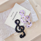 1/2pcs Y2K Style Musical Note Hair Clip Harajuku Hairclips Side Bangs Clip Sweet Girl Hairpin for Women Trendy Hair Accessories