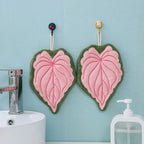 Hot Plant Hand Towel Cleaning Towel Absorbent Handkerchief Hanging Thickened Kitchen Towel Bathroom Kitchen Accessories