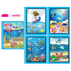Magic Water Drawing Book with Reusable Coloring Pen for Kids Fun