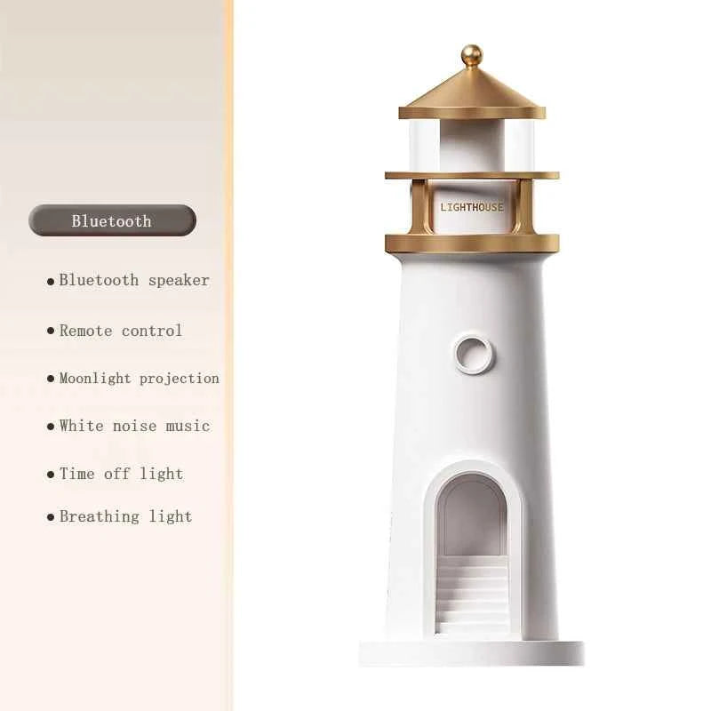 Moon Lamp Projection Lighthouse Lamps Night Light Remote Control Bluetooth Music Motion Sensor Ambient Lights Xmas Birthday Gift