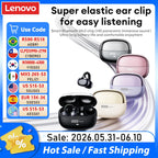 Choice Lenovo LE302 OWS Ear clip Wireless Earphones Low Latency HD Call Bluetooth Headphones HiFi Music Sport Fashion Earbuds