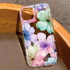 Flower Lily Hibiscue Print Clear Phone Case for Iphone 16 15 14 13 12 11 17 Pro Max Mini 16E 7 8 Plus Vintage Floral Soft 2030