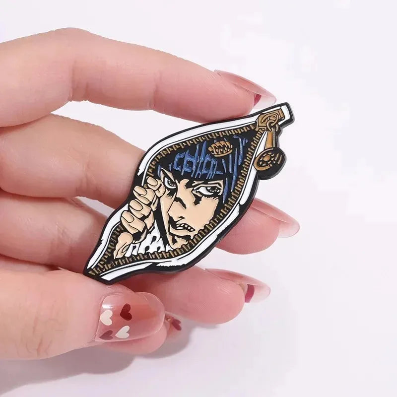 Cartoon Comic Character Enamel Pins Custom Jojo Japan Tv Animation Brooches Lapel Badges Classic Jewelry Gift For Fans Friends