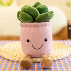 Halloween Christmas Creative Simulation Plants  Succulent Plush Greenery Ornaments Catching Machine Rag Dolls Home Accessories