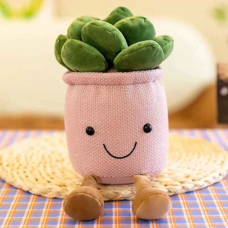 Halloween Christmas Creative Simulation Plants  Succulent Plush Greenery Ornaments Catching Machine Rag Dolls Home Accessories