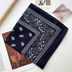 Unisex Men Women Bandana Hairband Cowboy Mens Biker Sports Headwear Wrist Hairwrap Paisley Head Wrap Square Scarf