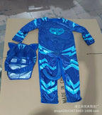 Kids Blue Anime Hero Costume – Pajama Suit with Mask