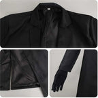 Homchee Trends COS Dazai Cosplay Costume Black Trench Jacket Dazai Outfits Uniform Halloween Kostum For Anime Comic Con
