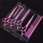 Pet Grooming Scissors Purple Dragon Japan Stainless Pink Curved Scissors For Dogs Dog Thinning Scissors Pet Chunker Shears Z3003