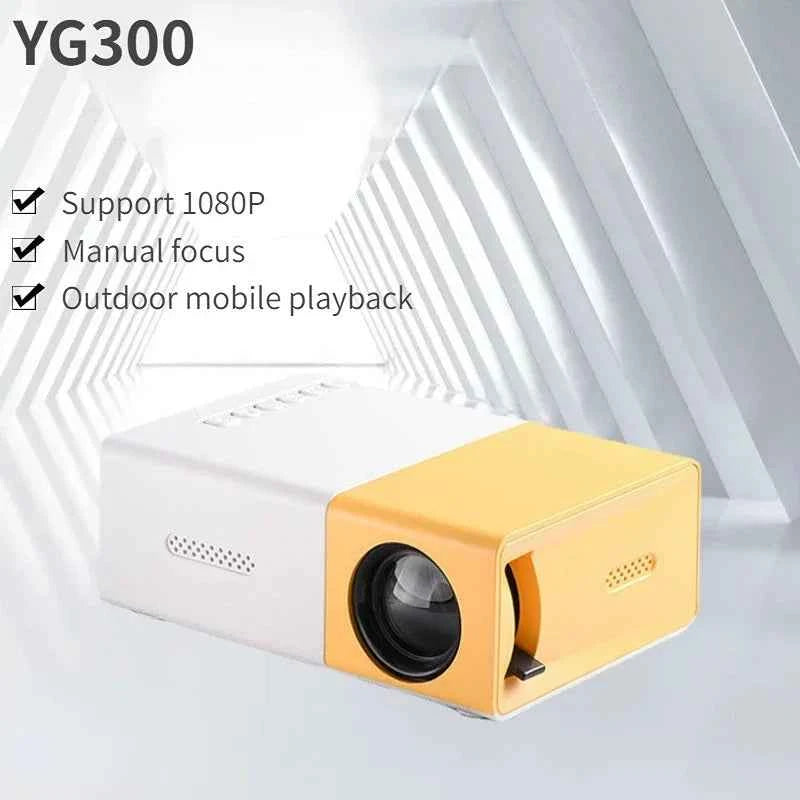 YG300 Mini Projector Portable Projector Wifi Smart 1280 720P Full HD Office Home Theater Video Mini Projector Mobile Projection