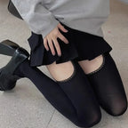 Women's White Sexy Stockings Belt Suspender Wide-banded Tights Lolita Thigh High Stockings Garters Over The Knee Socks 1 pair