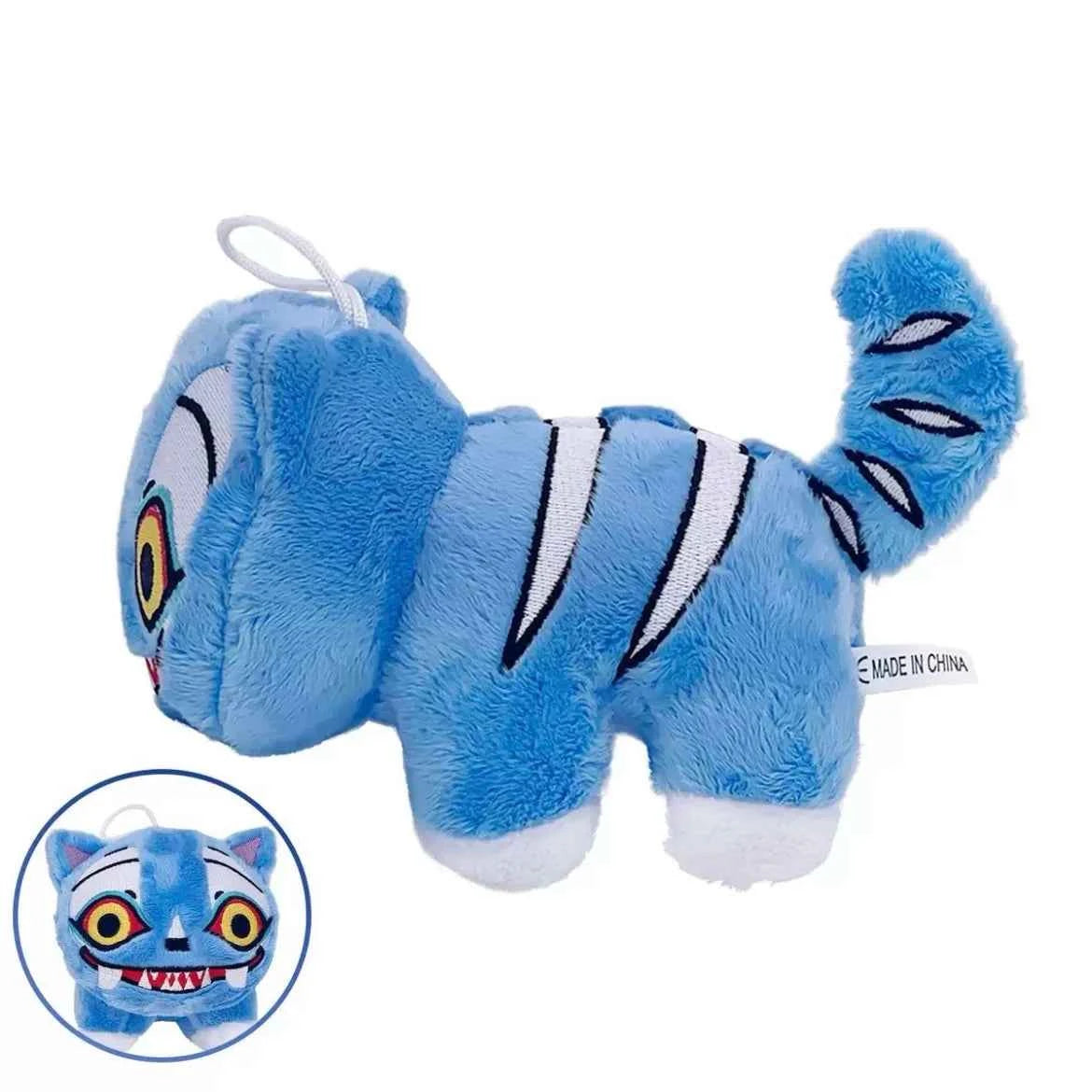New hot Anime Hunters Plush Cute Purple Tiger Black Hat Magpie With 3 Eyes Monster Hunt Girl Group Stuffed For Fans Gifts