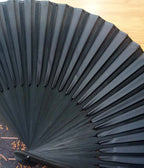 Black vintage hand fan Folding fan Dance wedding parties favor Chinese dance ball folding fans