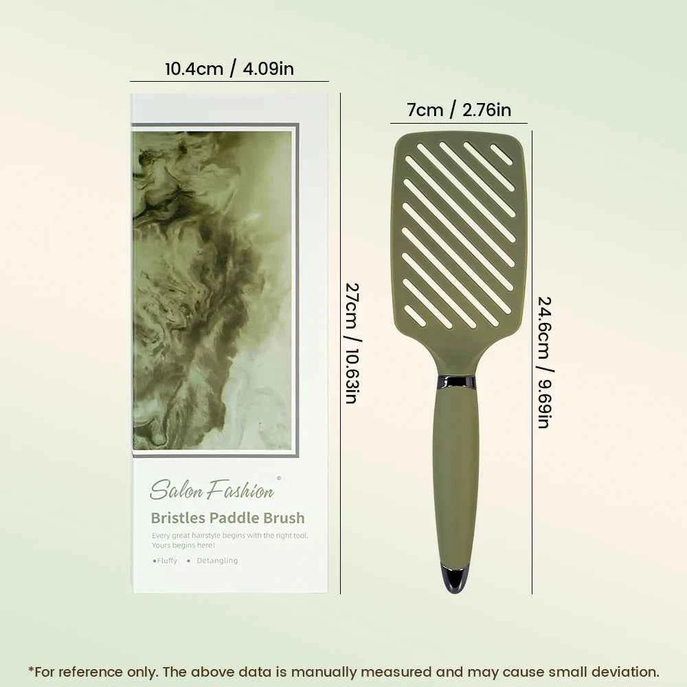 1PC Boar Bristle Detangling Hair Comb Hollow Out Hair Brush Anti-Static Scalp Massage Hairbrush Salon Styling Tools For Gifting