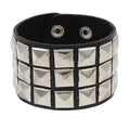 90s Heart Gothic Spike Bracelet Adjustable Punk Rock Bracelet Black Studded Faux Leather Bracelet for Men Women Gift