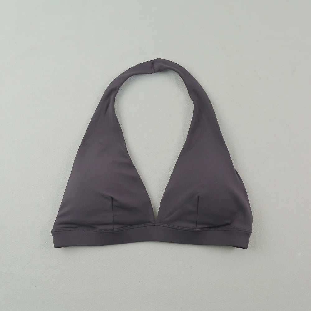 Women's V-neck Hanging Neck Cool Yoga Underwear Fitness Running Breathable Sexy Bra