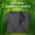 2 Packs Bamboo Fiber Round Neck T-shirts Short Sleeve Classic Tees Sweat-absorbent Gym Man Undershirt Solid Color Tee Black New