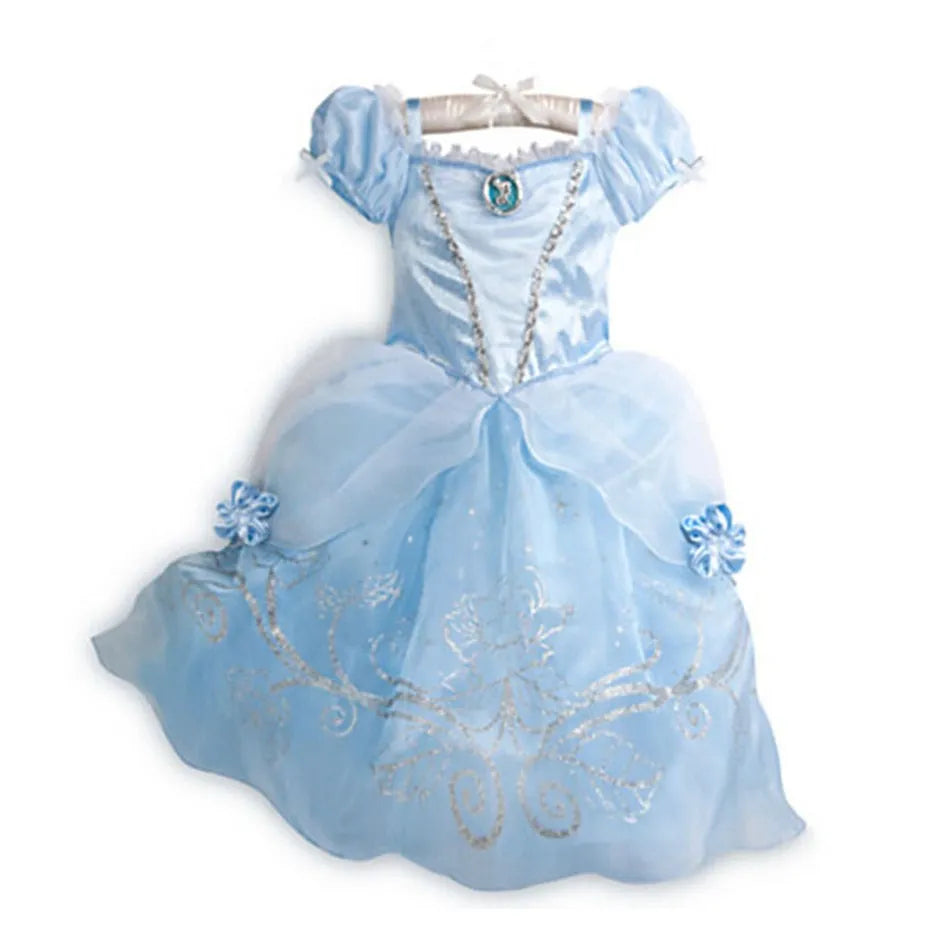 Kids Princess Costume Dress – Elsa, Anna, Jasmine & Moana Outfit