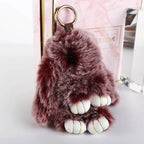 Fluffy Bunny Plush Keychain Cute Rabbit Bag Charm