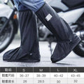 Rain Boot Shoe Covers – Black Waterproof High-Top Clear Rain & Dust Covers with Reflector for Motorcycle, Bike, Men & Women