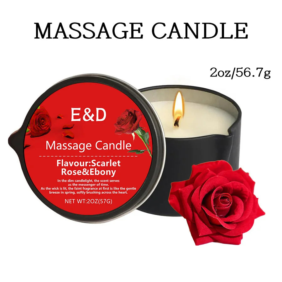 Massage Oil Candle, for Stress Relief and Skin Moisturizing, Scented Candles Aromatherapy SM Product Spa Essentials, Luxury Cand