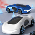 NEW cool sports car dual spray with sound and cool lights four-wheel drive science fiction concept car children's remote control