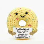 Funny Crochet Positive Inspirational Emotional Support Owl Doll Home Room Decoration Handmade Knitted Owl Desktop Ornament Gift