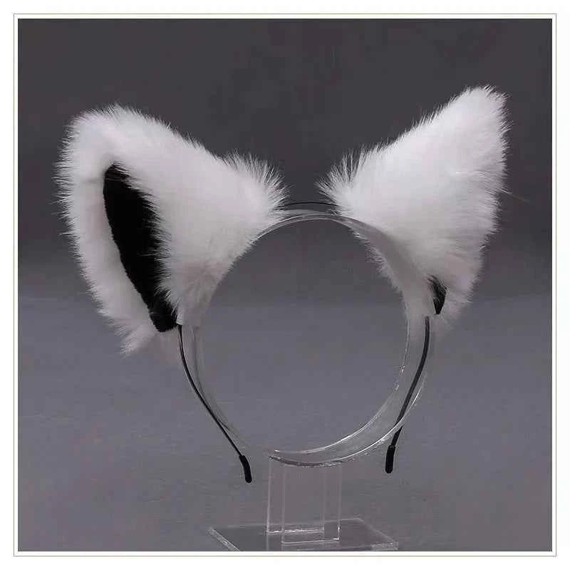 Lolita Animal Cat Fox Ear Hair Hoops Cosplay Girls Halloween Anime Headbands Headwear Hair Accessories