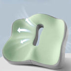【Ergonomic Office Seat Cushion】3-Zone Memory Foam Lumbar Support Pillow Breathable Posture Corrector for Car Office Wheelchair