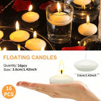 6/10/16Pcs Unscented Discs Candles Floating For Valentine's Day Party Wedding Home Bathtub Decor Romantic Confession Candlelight