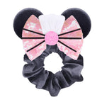 Cute Mouse Ears Velvet Scrunchies Hairband Women Elastic Ponytail Holder Girls Sequin Bow 2023 Kids Party DIY Hair Accessories