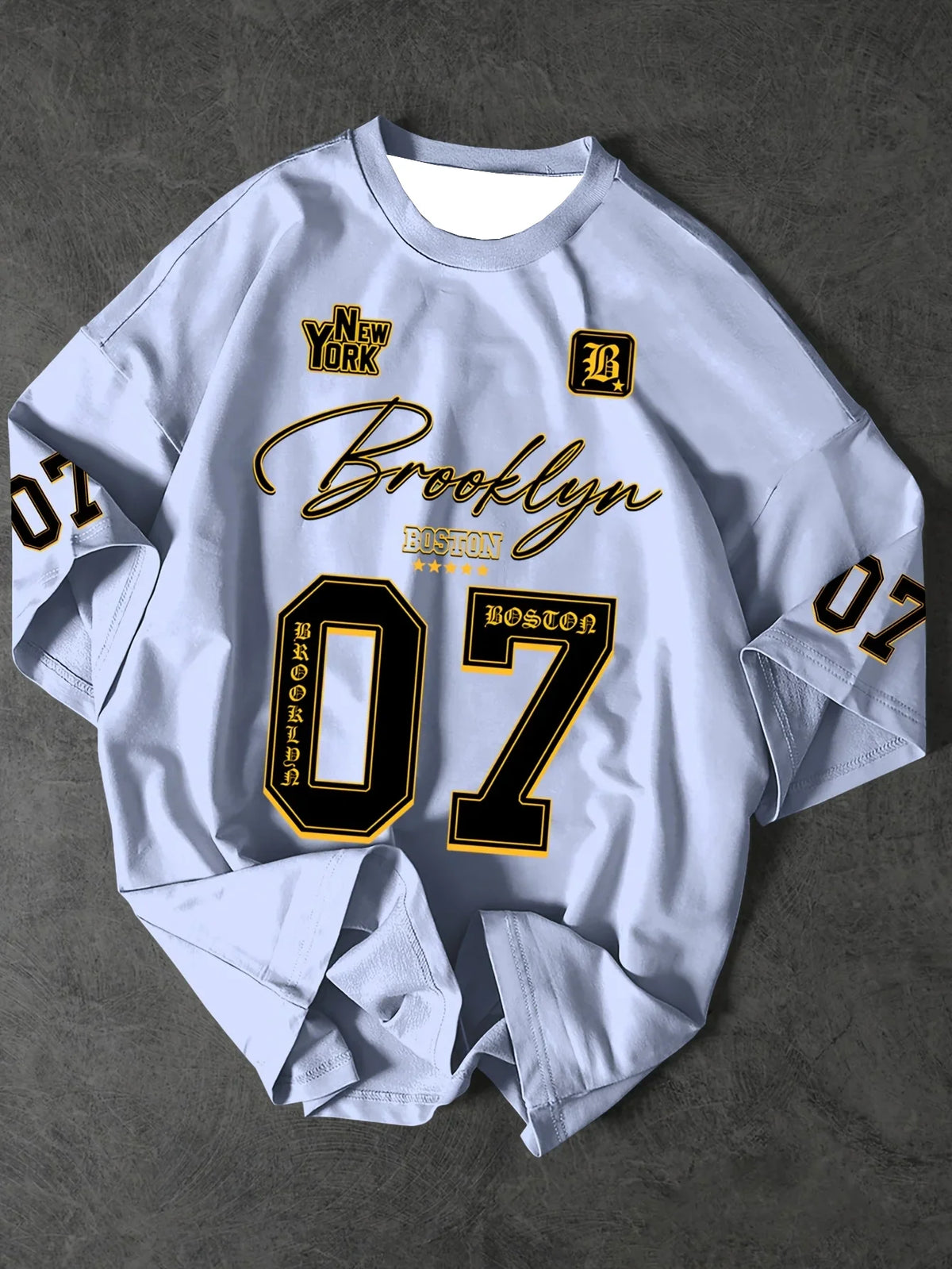 Fashion Sports Shirt Brooklyn 07 Short-sleeved Printed T-shirt Summer Graphic Shirt Men Women Sports Breathable Unisex Tops Tee