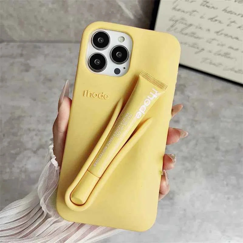 Hot Brand Lemontini Phone  Case for IPhone 11 12 13 14 15 16 Pro Max Plus 17 Air Makeup Lip Gloss Silicone Cover with Lip Glaze