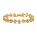 RAKOL Colorful Clover Zircon Bracelet Fashion Charm Gorgeous Charm Exquisite Cute Sweet Shining Crystal Jewelry Gift