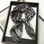 60Colors Luxury Scarf Women 70*70Cm Silk Feel Square Hair Wrapping Foulard Satin Shawl Big Size Head Bandana Hijab Handkerchief