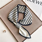 Luxury Brand Horse Print Skinny Neckerchief Scarf For Women Satin Silk Ribbons Bandana Ladies Neck Tie Wrist Wrap Shawl Echarpe