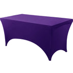 Spandex Tablecloth Tight Fitted Washable and Wrinkle Resistant Stretch Rectangular Patio Table Cover for Event Wedding Parties